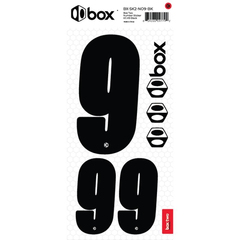 BOX TWO NUMBER STICKER KIT BLACK