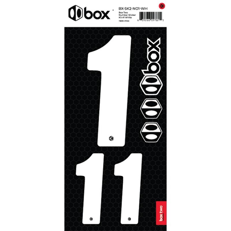 BOX TWO NUMBER STICKER KIT WHITE