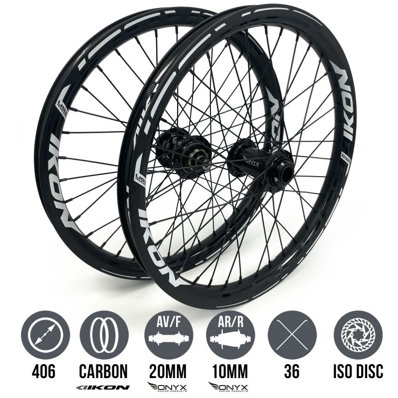 IKON Carbon / ONYX Solid 20 - Ultra ISO 10 20"x1.75" Wheelset