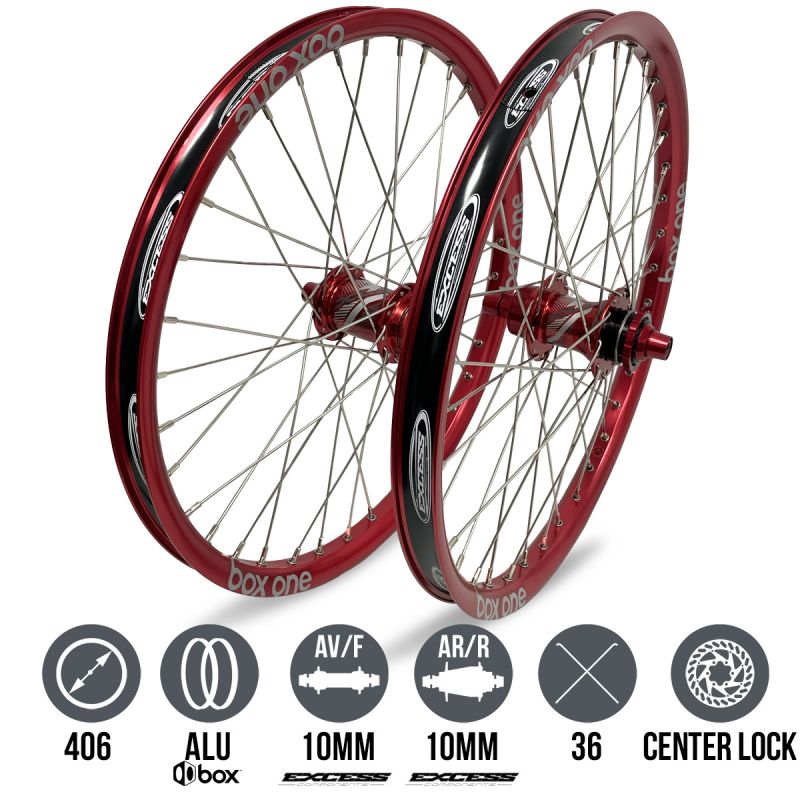 Box One Al 406 - Excess Pro 10 - Excess Pro 120 10 Wheelset Red