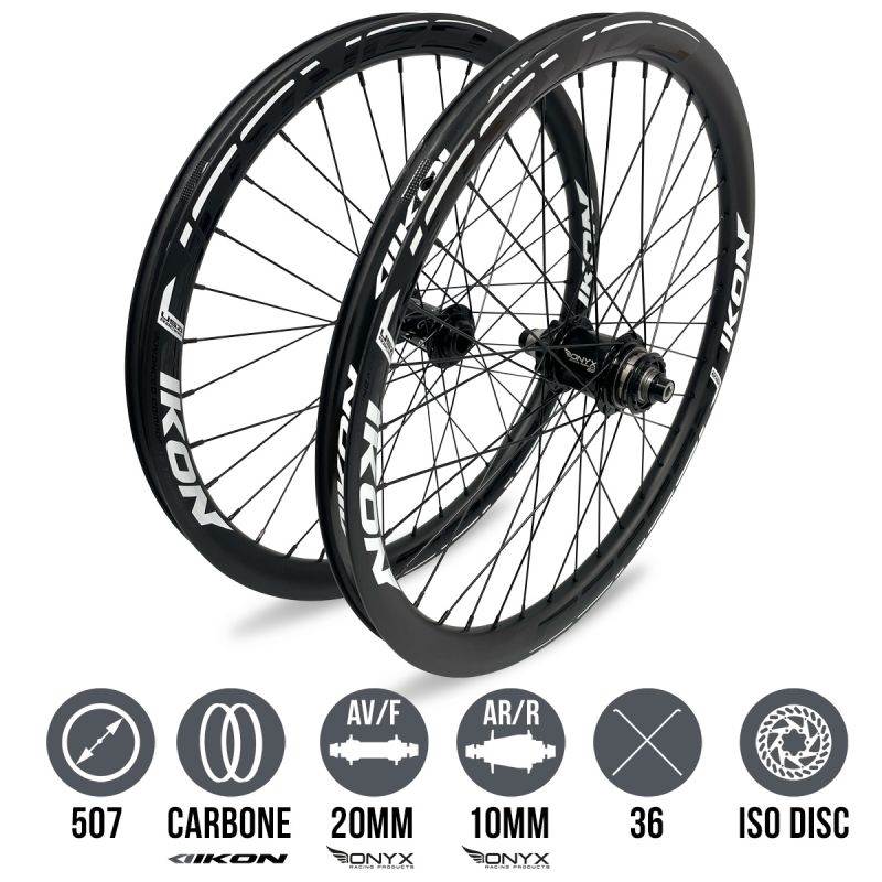 IKON CARBON 507 - Onyx Solid 20 - Onyx ultra SS ISO Wheelset